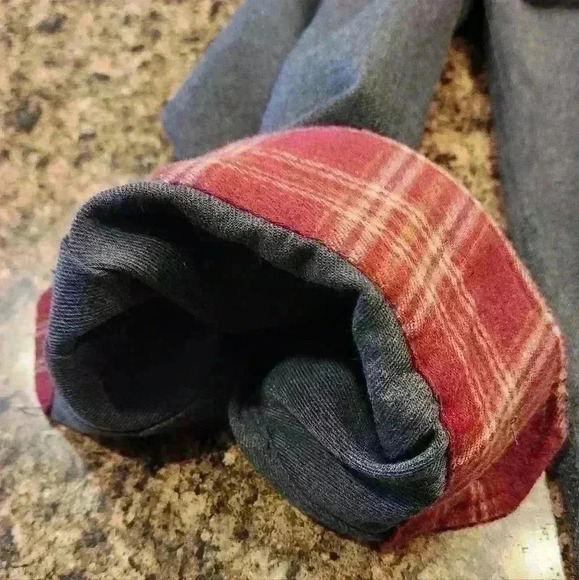 Men's Grey Flanel Long Sleeve Button-up Shirt Size Large - Picture 5 of 7